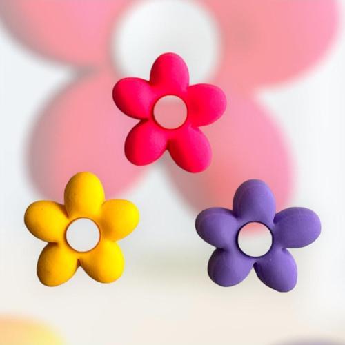 Terlik Süsü Jibbitz Çiçek 3 Lü Set