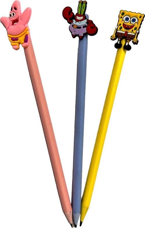 3D Figürlü Kurşun Kalem A06 3 Lü Set