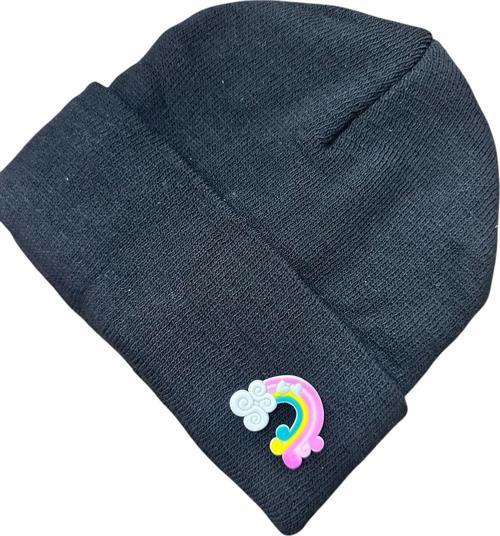 Gökkuşağı Figürlü Bere Standart Boy Çocuk Yetişkin Uyumlu