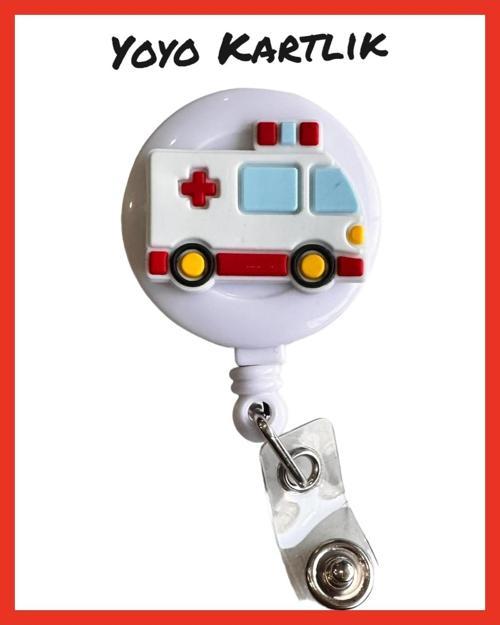 Yoyo Yaka Kartlığı / Kartlık Figürlü Y027 Hastane Konsepti Ambulans
