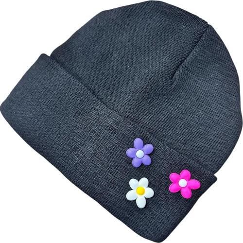 Renkli Papatyalar Figürlü Bere Standart Boy Çocuk Yetişkin Uyumlu