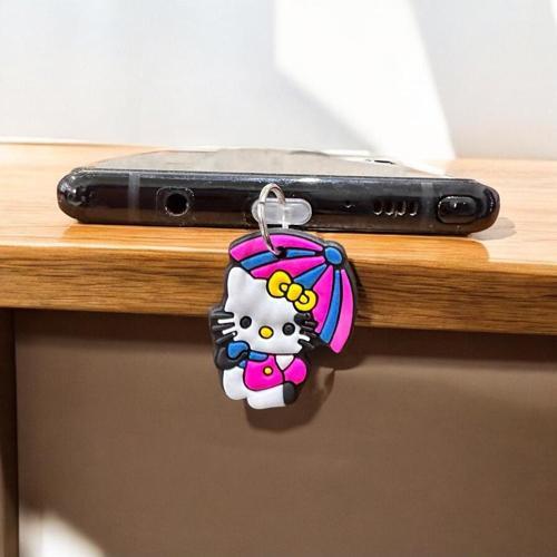 Lightning (Iphone Girişli Şarj Yeri) Telefon Şarj Koruma Aksesuarı / Toz Tıpası / Charm Hello Kitty
