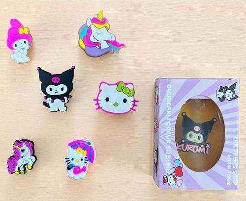 Jibbitz Terlik Süsü 6 Adet Ve Kuromi Oyuncaklı Sabun