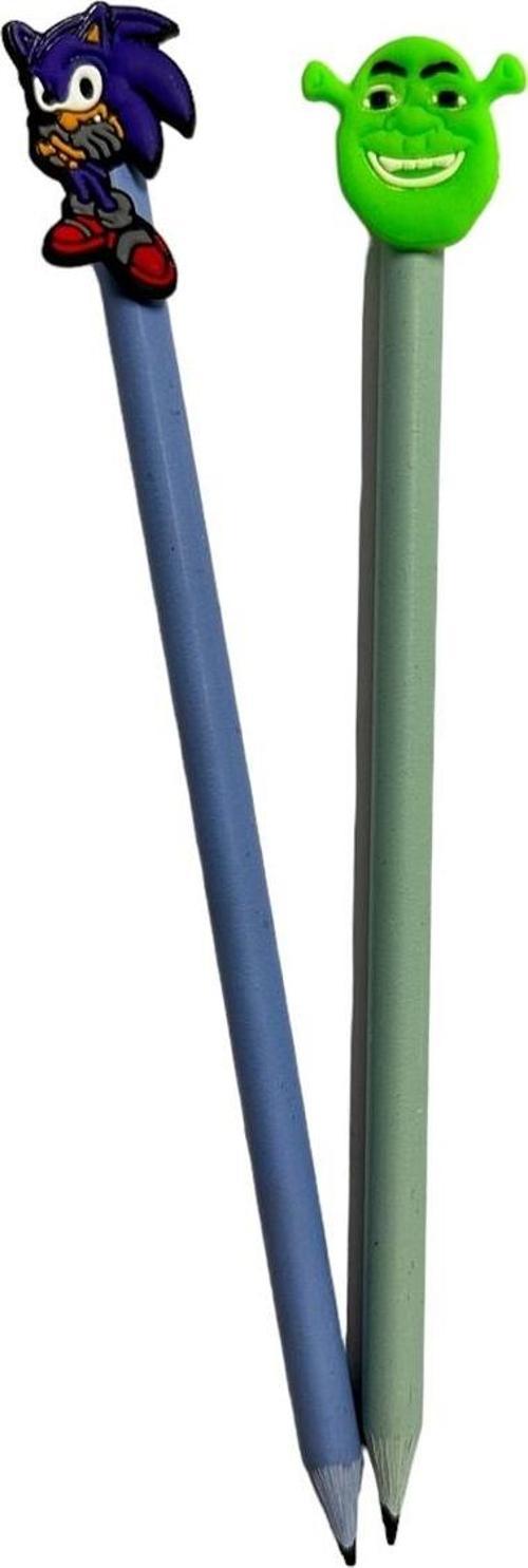 3D Figürlü Kurşun Kalem A06 2 Li Set