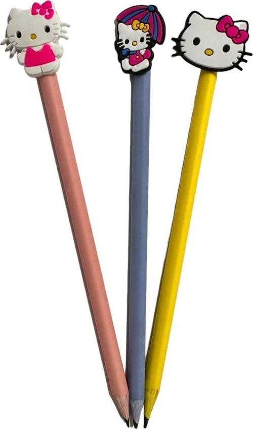 3D Figürlü Kalem Başlığı Ve Kurşun Kalem A06 3 Lü Set