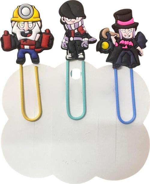 Brawl Stars Kitap Ayracı / Ataç 3 Lü Set