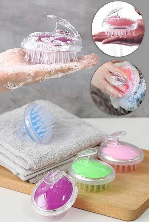 Duş Tarağı Yumuşak Silikon Saç Yıkama Saç Derisi Masaj Tarağı