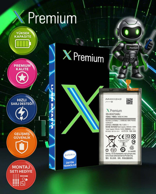 Samsung S10 Edge Uyumlu Batarya Pil Süper Yüksek Kalite 3000 mAh EB-BG970ABU