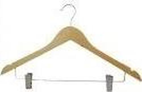 Maşalı Ahşap Elbise Askısı Tekli