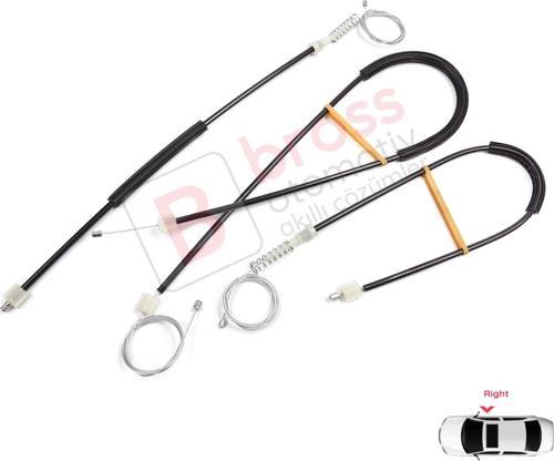 Ford F-Max Truck H625 2018-On 910650101 için Sağ Kapı Cam Kriko Tamir Seti