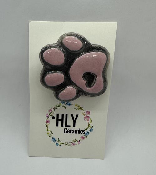 Pati Kalpli – El Yapımı Seramik Yaka İğnesi / Broş