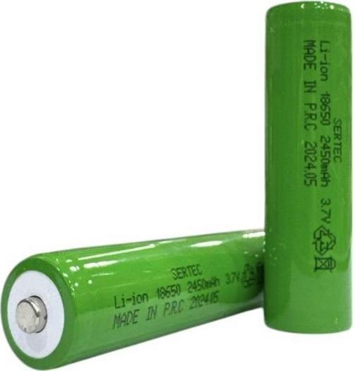 18650 3.7V 2450 Mah 1C Li-ion Şarjlı Pil Başlı