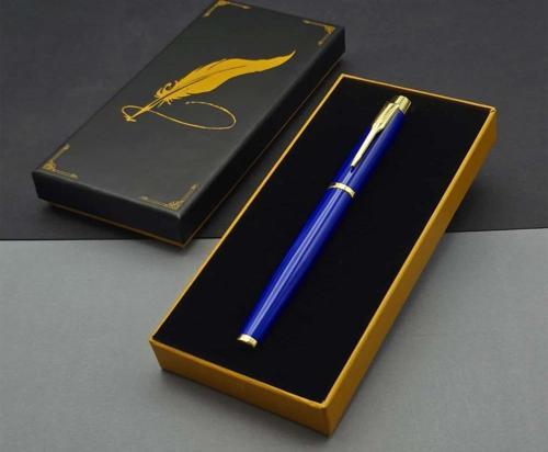 Büro Ev Ofis Hediyesi için Kutulu Mavi Metal Öğretmen Kalemi