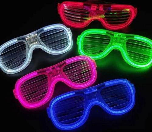 Büro Ev Ofis Etkinlik Gösteri Kostümü için 5ADET Glow Led Işıklı Parti Gözlüğü Seti