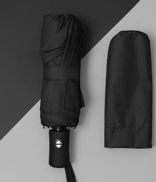 Büro Ev Ofis Hediyesi için Kılıflı Otomatik Kompakt Siyah Şemsiye