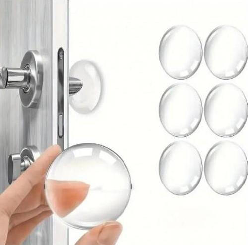 Büro Ev Ofis Dekoru için 6PARÇA Şeffaf Oval Silikon Mobilya Kapı Darbe Pedi