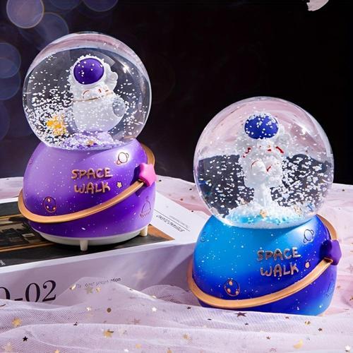 Büro Ev Ofis Dekoru için Tekli Astronot Tasarım Kar Küresi