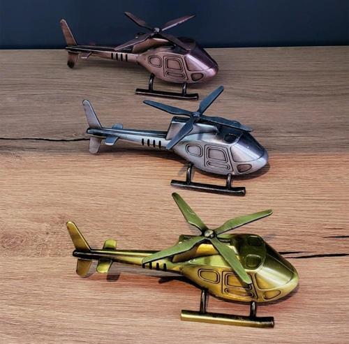 Büro Ev Ofis Dekoru için Metal Tasarım Helikopter