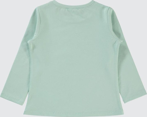 Hello Cute Baskılı 2-5 Yaş Sweatshirt - Yeşil 3-4 Yaş