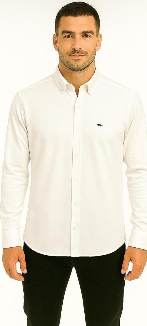 Cafes Uzun Kol Slim Fit Erkek Gömlek - 7433