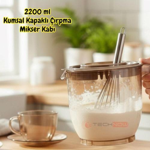 VP-023 2200ml Kumsal Kapaklı Çırpma Mikser Kabı