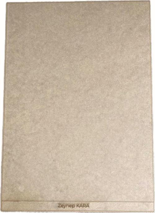 Kişiselleştirilebilir Duralit MDF Resim Altlığı Ham MDF 35x50cm  3mm Levha