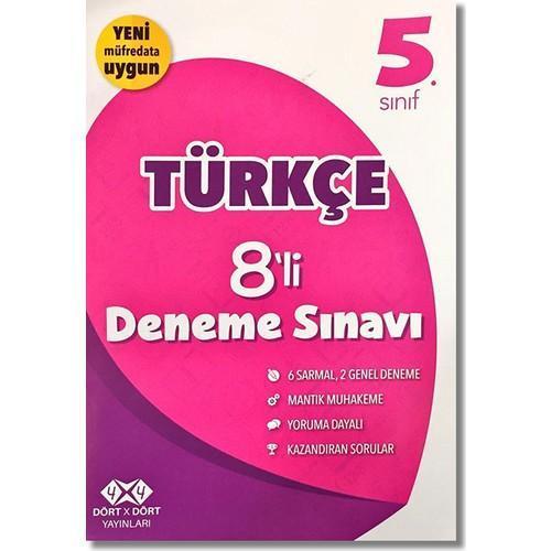 4X4 Yayınları 5. Sınıf Türkçe 8'Li Deneme Sınavı