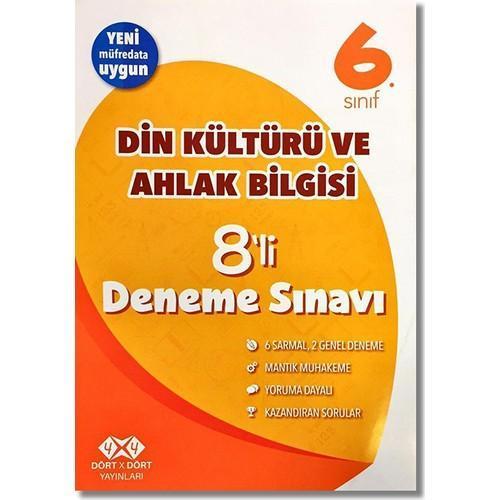 4X4 Yayınları 6. Sınıf Din Kültürü Ve Ahlak Bilgisi 8'Li Deneme Sınavı