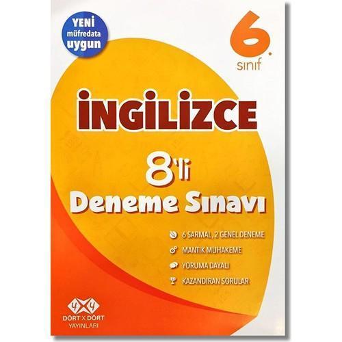 4X4 Yayınları 6. Sınıf İNgilizce 8'Li Deneme Sınavı