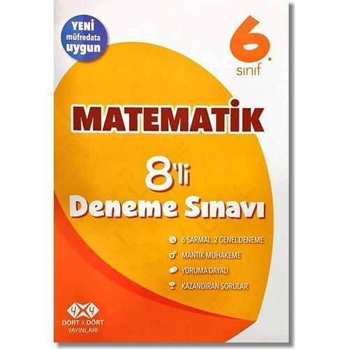 4X4 Yayınları 6. Sınıf Matematik 8'Li Deneme Sınavı