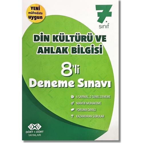 4X4 Yayınları 7. Sınıf Din Kültürü Ve Ahlak Bilgisi 8'Li Deneme Sınavı