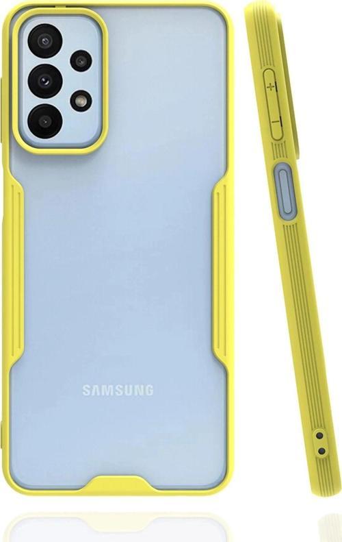 Samsung Galaxy A23 4G Kılıf Platin Silikon - Sarı-(5796)