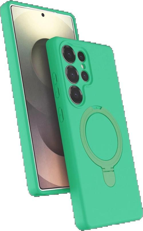 Samsung Galaxy S25 Ultra Regal Magsafe Standlı Kapak - Yeşil-(5796)
