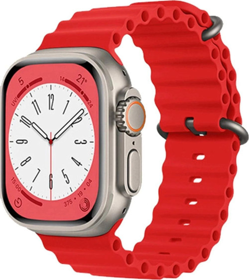 Apple Watch 38mm Ocean Kordon - Kırmızı-(5796)