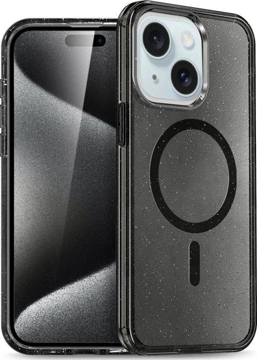 Apple iPhone 15 Star Magsafe Kapak - Siyah-(5796)