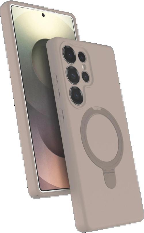 Samsung Galaxy S25 Ultra Regal Magsafe Standlı Kapak - Çöl Titanyum-(5796)