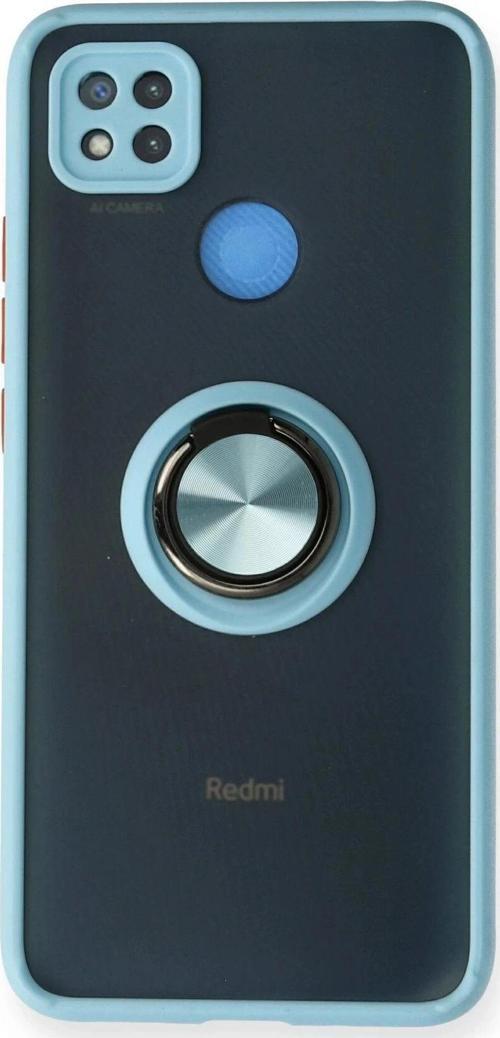 Xiaomi Redmi 9C Kılıf Montreal Yüzüklü Silikon Kapak - Buz Mavi-(5796)