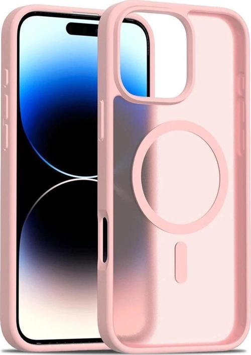 iPhone 16 Pro Max Jota Magsafe Kapak - Pudra-(5796)