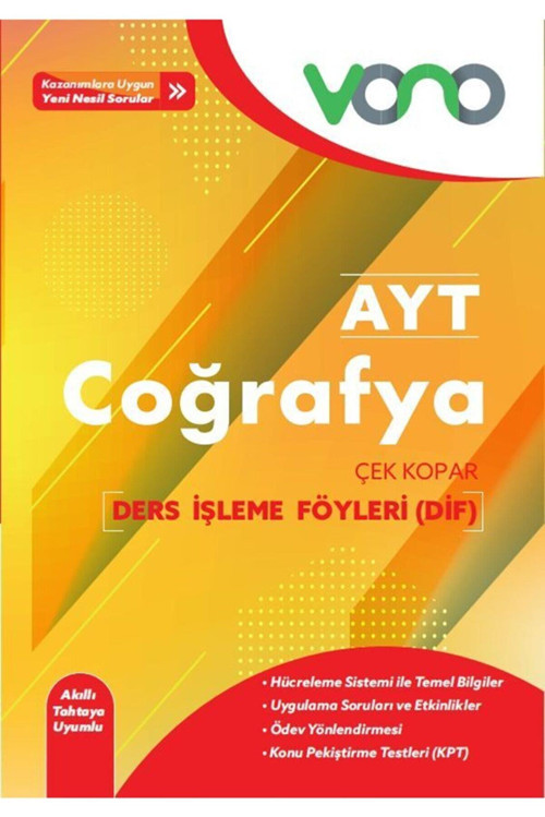 Vono Yayınları Ayt Coğrafya Ders İşleme Kitabı