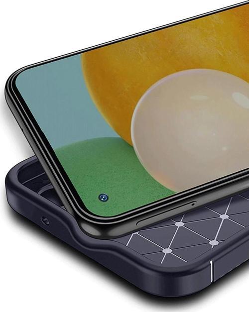 Xiaomi Redmi Note 14 Pro 4G Kılıf Auto Focus Karbon Kapak - Lacivert-(5796)