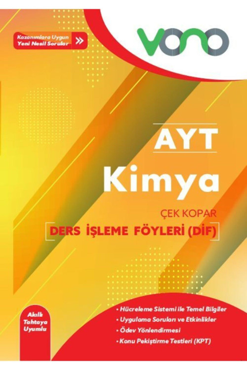 Vono Yayınları Ayt Kimya Ders İşleme Föyleri