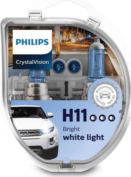 Philips H11 Crystal Vision Ultra 12V 55W Ampul 2 Adet
