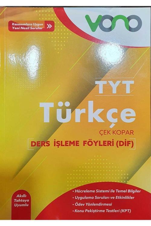 Vono Yayınları Tyt Türkçe Ders İşleme Föyleri