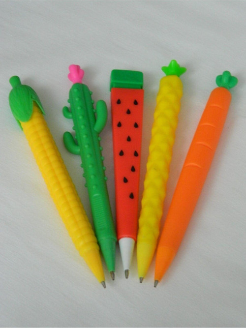Versatil Kalem Seti 5'Li 0,7 Uçlu (Karpuz, Havuç, Mısır, Kaktüs, Ananas)