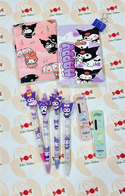 0.7 Uçlu Kalem Seti (2Defter+4Kalem+2Uç) Kırtasiye Seti