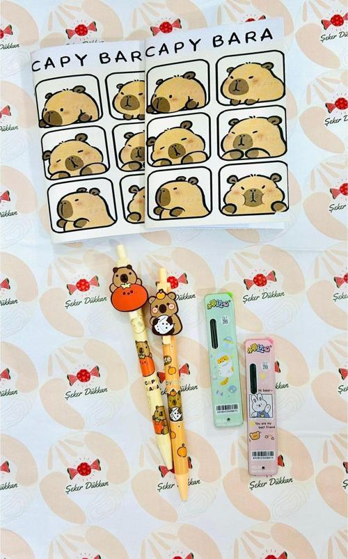 Capy Bara Kırtasiye Seti (2Defter+2Uçlukalem+2Uç)
