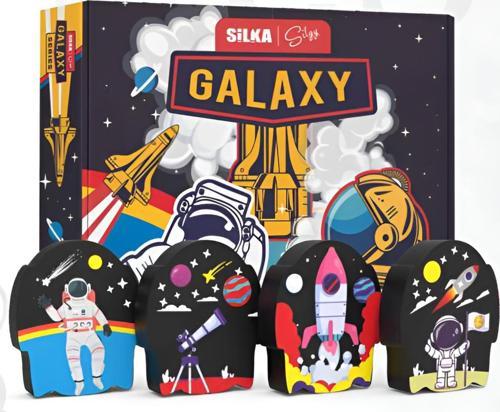 Astronot-Galaksi 4'Lü Tasarım Silgi