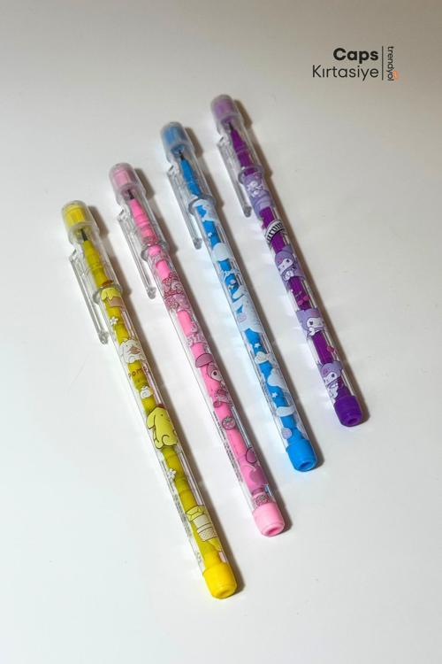 4 Adet Temalı Yumurtlayan Kalem Seti – My Melody, Cinnamoroll, Pompompurin