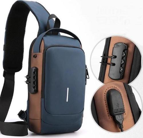 Powerbank Destekli Erkek Ön Göğüs Çantası