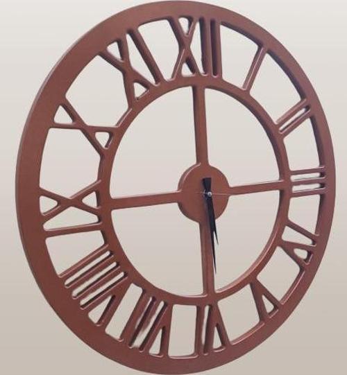 Duvar ST Saat Ahşap MDF 60 CM MODEL Çapında Doğal Renk Kutuda Sevk El Yapım